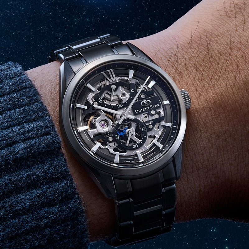 M34 F8 スケルトン ハンドワインディング オリエントスター75周年