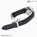 本ワニ皮革バンド　RK-L00102L　ネイビー