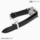 コードバン皮革バンド　RK-L01M01B　ブラック